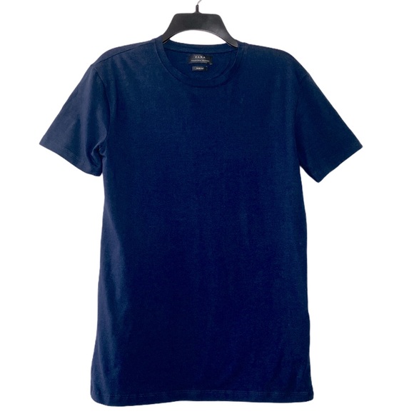 Zara Shirts Nwot Zara Slim Fit Navy Blue Tshirt Size S Poshmark